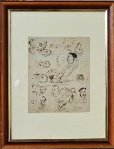 ortego-manuel-estudio-de-cabezas-dibujo-tinta-papel-enmarcado-dibujo-23x19-cms-y-marco-45x36-cms-1