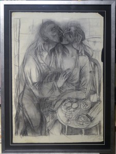 ana-juan-1989-el-beso-dibujo-carboncillo-papel-enmarcado-papel-70x49-cms-y-marco-82x61-cms-3