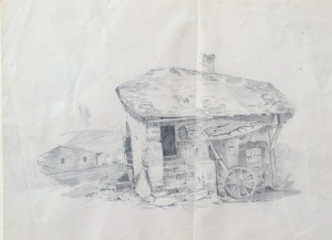 anonimo-casa-rural-dibujo-lapiz-principios-siglo-xx-enmarcado-dibujo-21x29-cms-y-marco-3550x41-cms-3