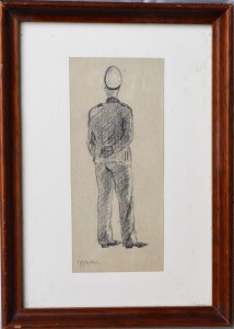 anonimo-personaje-uniformado-de-espaldas-dibujo-lapiz-papel-fechado-1941-enmarcado-dibujo-16x7-cms-y-marco-24x17-cms-2
