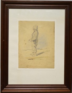 anonimo-frances-personaje-contemplando-el-mar-dibujo-lapiz-siglo-xix-enmarcado-dibujo-24x1850-cms-y-marco-465x365-cms-1