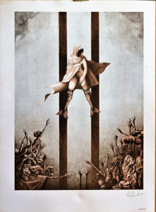 Roberto F. Soravilla - "Los signos del zodiaco, Piscis" litografía