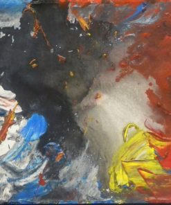 Anónimo estadounidense - "Composición abstracta" pintura oleo lienzo, enmarcado