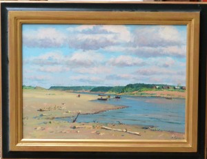 korchaguin-rio-dunia-del-norte-pintura-oleo-lienzo-enmarcado-pintura-50x70-cms-y-marco-68x88-cms-6