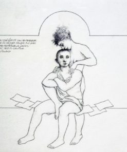 Luis V. Ortés - "Amantes" dibujo lápiz cartulina, enmarcado