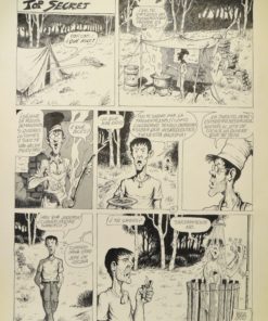 Luis Valcarcel Ortés - "Top secret" viñetas, dibujo tinta china papel