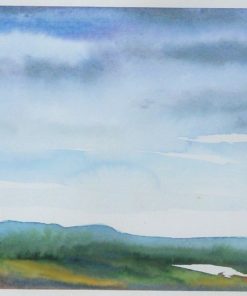 Bauzá - "Horizonte" dibujo acuarela papel, enmarcado