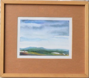 Bauzá, Horizonte, dibujo acuarela papel, enmarcado, dibujo 18x23 y marco 32x37 cms. (4)