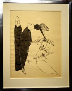 Pagola Javier, Sacerdotes del arcano, dibujo acrílico y tinta papel, enmarcado, dibujo 62x48 cms. y marco 84x66 cms. (6)