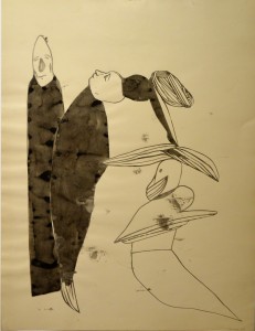 Pagola Javier, Sacerdotes del arcano, dibujo acrílico y tinta papel, enmarcado, dibujo 62x48 cms. y marco 84x66 cms. (9)