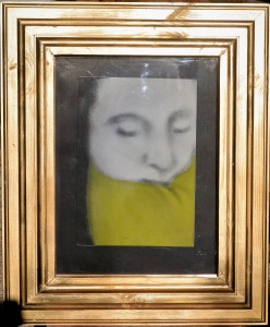 Pagola Javier, Rostro dormido, pintura acrílico cartulina, enmarcado, pintura 29,50x21 cms. y marco 57x47,50 cms (15)