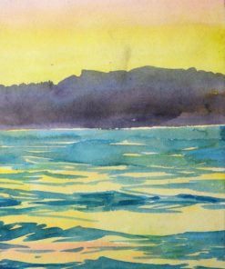 Maurice L. Rowntree - "Marina" dibujo acuarela cartulina, enmarcado