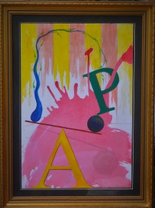 Sycet Pablo, Otros equilibrios, pintura acrílico cartulina, enmarcado, pintura 72x42 cms. y marco 00x00 cms. (16)