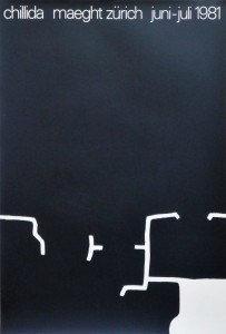 Chillida Eduardo, Exposición 1981, cartel litográfico original exposición en Galeria Maeght Zurich en 1981, 62x42 cms. (4)