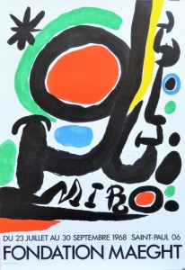 Miró Joan, Exposición 1968, cartel litográfico original exposición en Saint-Paul en 1968, 74x51 cms. (1)