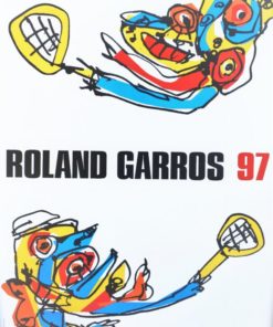 Antonio Saura - "Roland Garros 1997" cartel oficial torneo de tenis