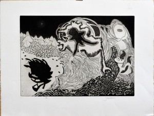 Zachrisson Julio, Pan-amá, grabado ag, ed 92 ej, num y firmado a lápiz, plancha 34x49 cms. y papel 50x66 cms. (1)