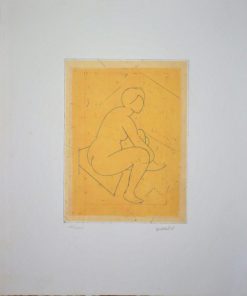 Manolo Valdés - "de Cranach a Lichtenstein IV" grabado original papel chine collé