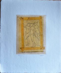 Manolo Valdés - "de Cranach a Lichtenstein VI" grabado original papel chine Collé