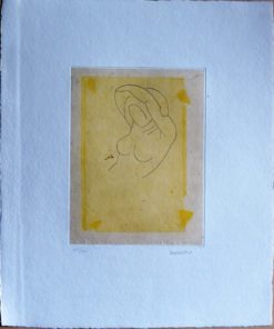 Manolo Valdés - "de Cranach a Lichtenstein VII" grabado original papel chine Collé