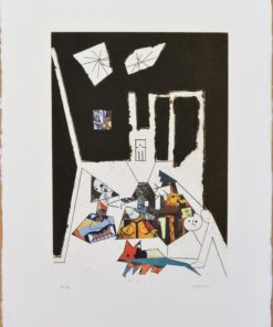 Manolo Valdés - "el Cubismo como Pretexto I" grabado aguafuerte y collage