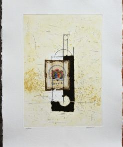 Manolo Valdés - "El cubismo como pretexto VIII" grabado aguafuerte y collage