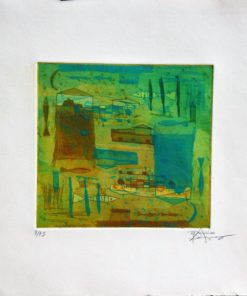 Alexandra Dominguez - "Ciudad en verde" grabado