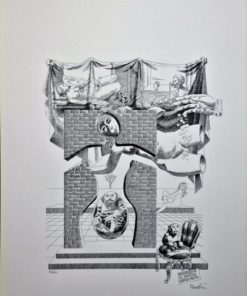 Celedonio Perellón - "Carne, Gestación" litografía