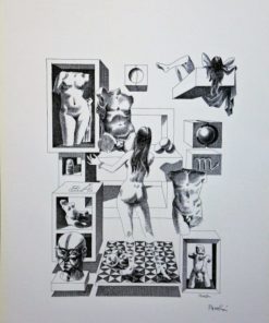 Celedonio Perellón - "Carne, La escultora" litografía