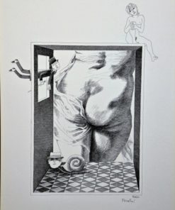 Celedonio Perellón - "Carne, Las desplazadas" litografía