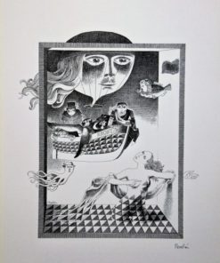 Celedonio Perellón -"Demonio, A toda proa" litografía