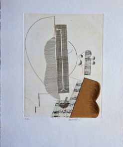 Manolo Valdés - "Nuevos tipos urbanos, música" grabado aguafuerte, aguatinta y china collé