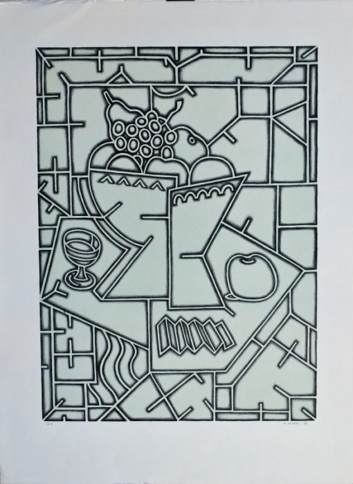 Alfredo Alcain - "Bodegón" litografía
