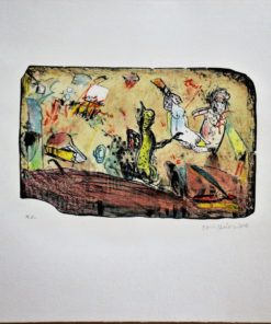 Bonifacio - "Carrera en la pendiente" litografía color