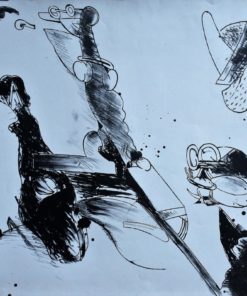 Bonifacio - "En el espacio de Selene" litografía blanco y negro