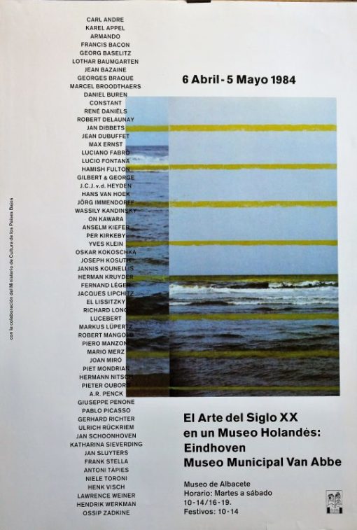 Jan Dibbets - "Walter Nikkels" cartel original exposición el arte del siglo XX en un Museo Holandés en 1984