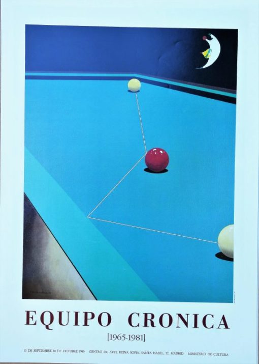 Equipo Crónica - "Constelación" cartel original exposición en el Centro de Arte Reina Sofía en 1989