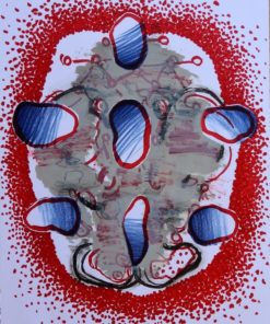 Luis Gordillo 1996 - "Celulario IV" Litografía