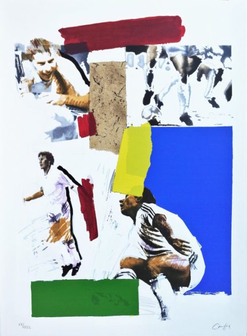 Rafael Canogar - "Emilio Butragueño" serigrafía, serie Leyendas del Real Madrid