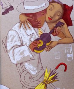 Ana Juan - "Parejas en el bar II" serigrafía