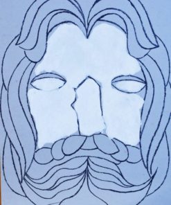 Eduardo Arroyo - "Abaris" Diccionario imposible, serigrafía sobre cartón reciclado