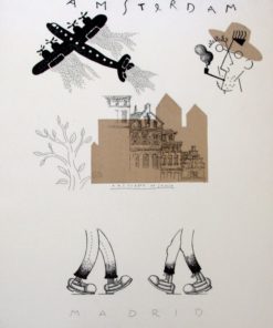 Fernando Bellver - "Madrid-Amsterdam" grabado aguafuerte