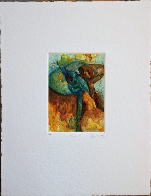 Antonio Jimenez - "Olimpo" grabado y gofrado papel artesanal