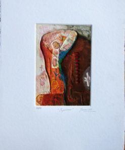 Jimenez Antonio - "Paquidermo" grabado y gofrado papel artesanal