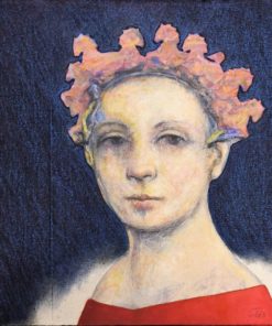Luis V. Ortés - "Diosa Mediterranea" oleo, técnica mixta y collage sobre loneta, enmarcado