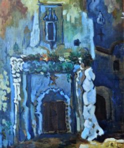 Rafael M. Pardo - "Portón en Marruecos" pintura oleo tablex