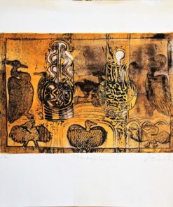 Rashid Diab - "Dos águilas" grabado