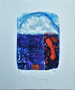 Rashid Diab - "Pájaro naranja" grabado