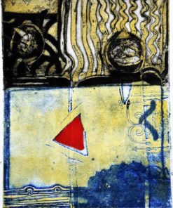 Rashid Diab - "Red triangle" grabado