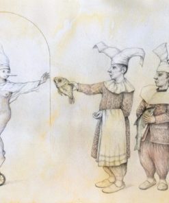 Luis V. Ortés - "La amante anónima" dibujo original lápiz y acuarela papel, enmarcado